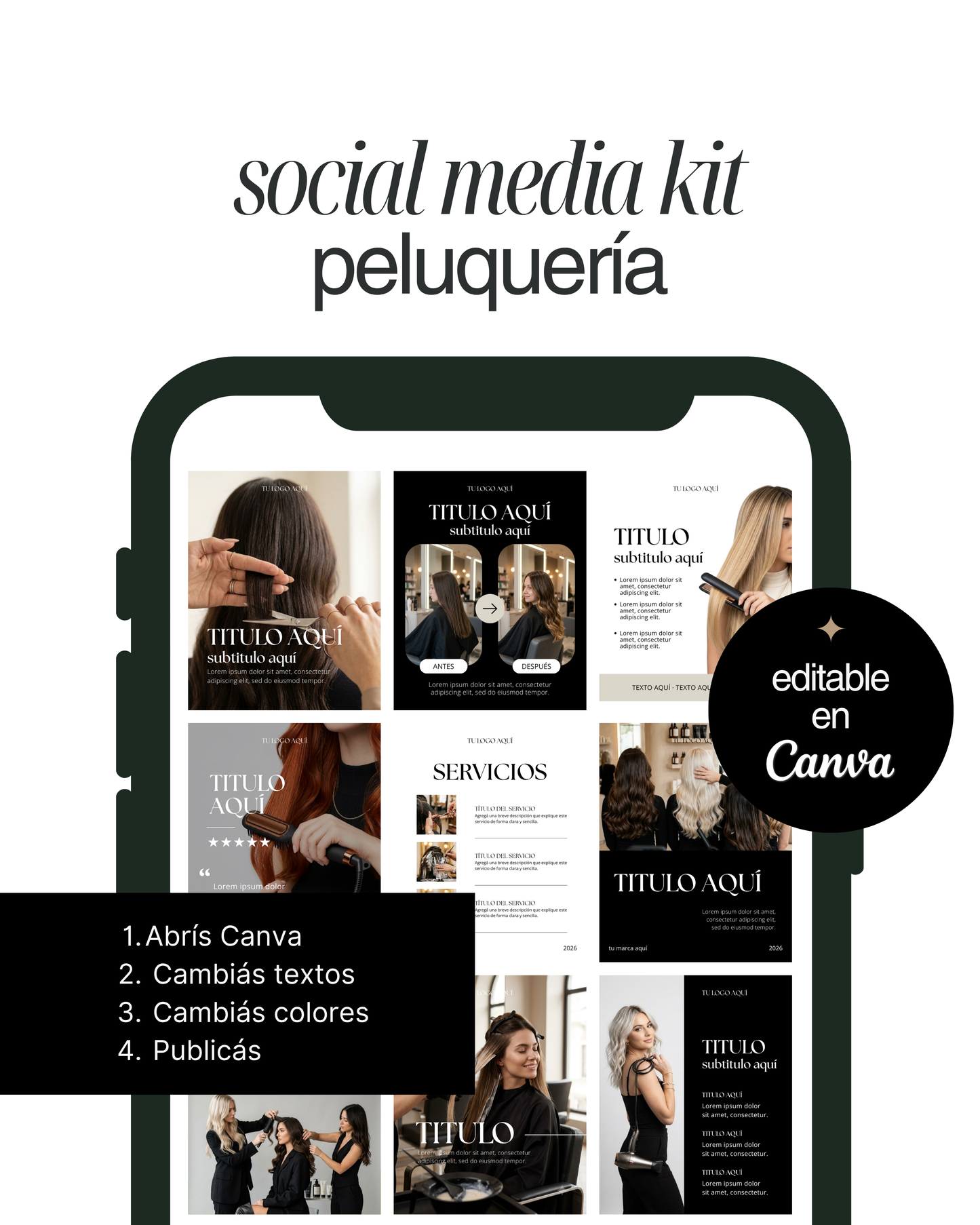 Pack Canva - Peluquería