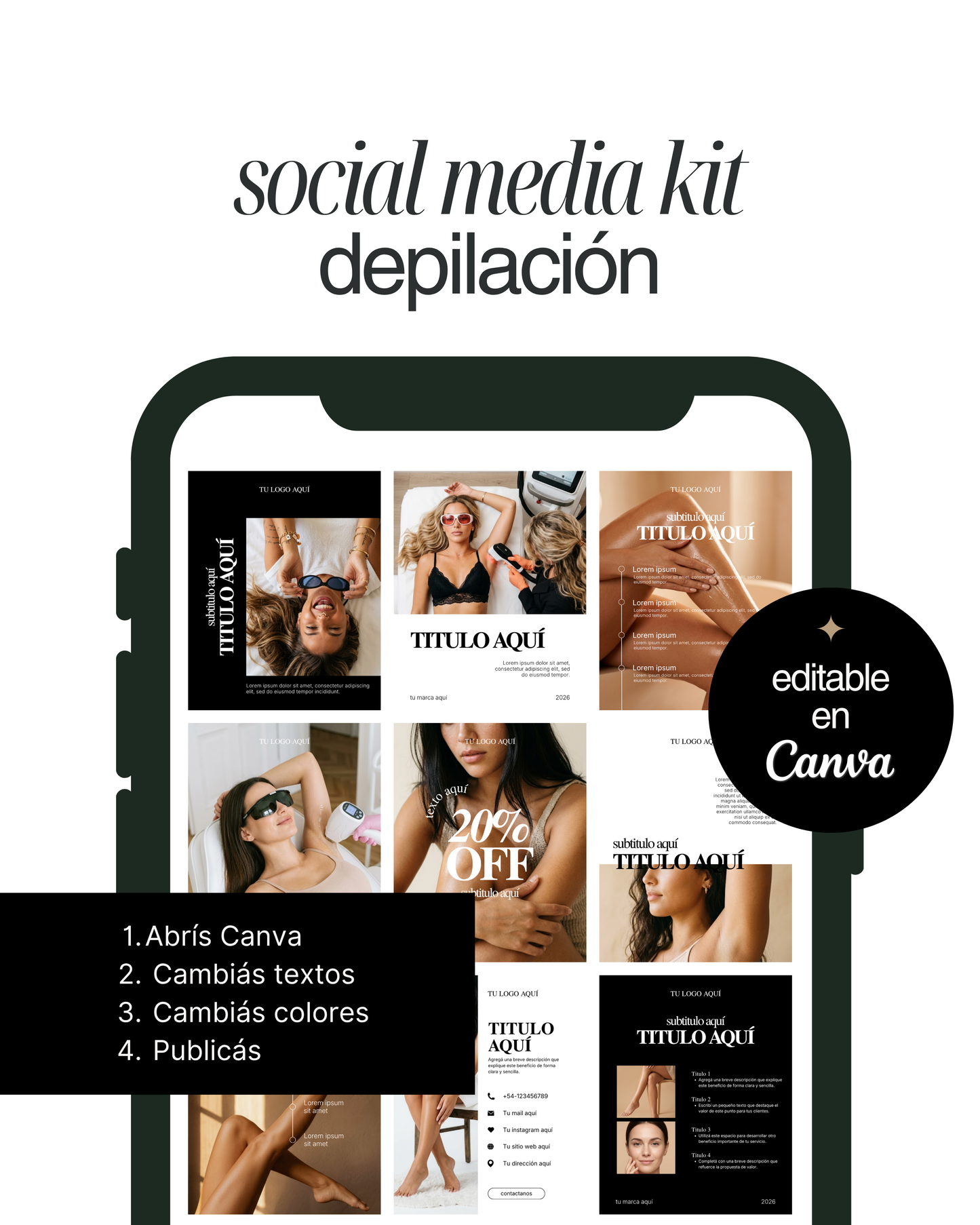 Pack Canva - Depilación