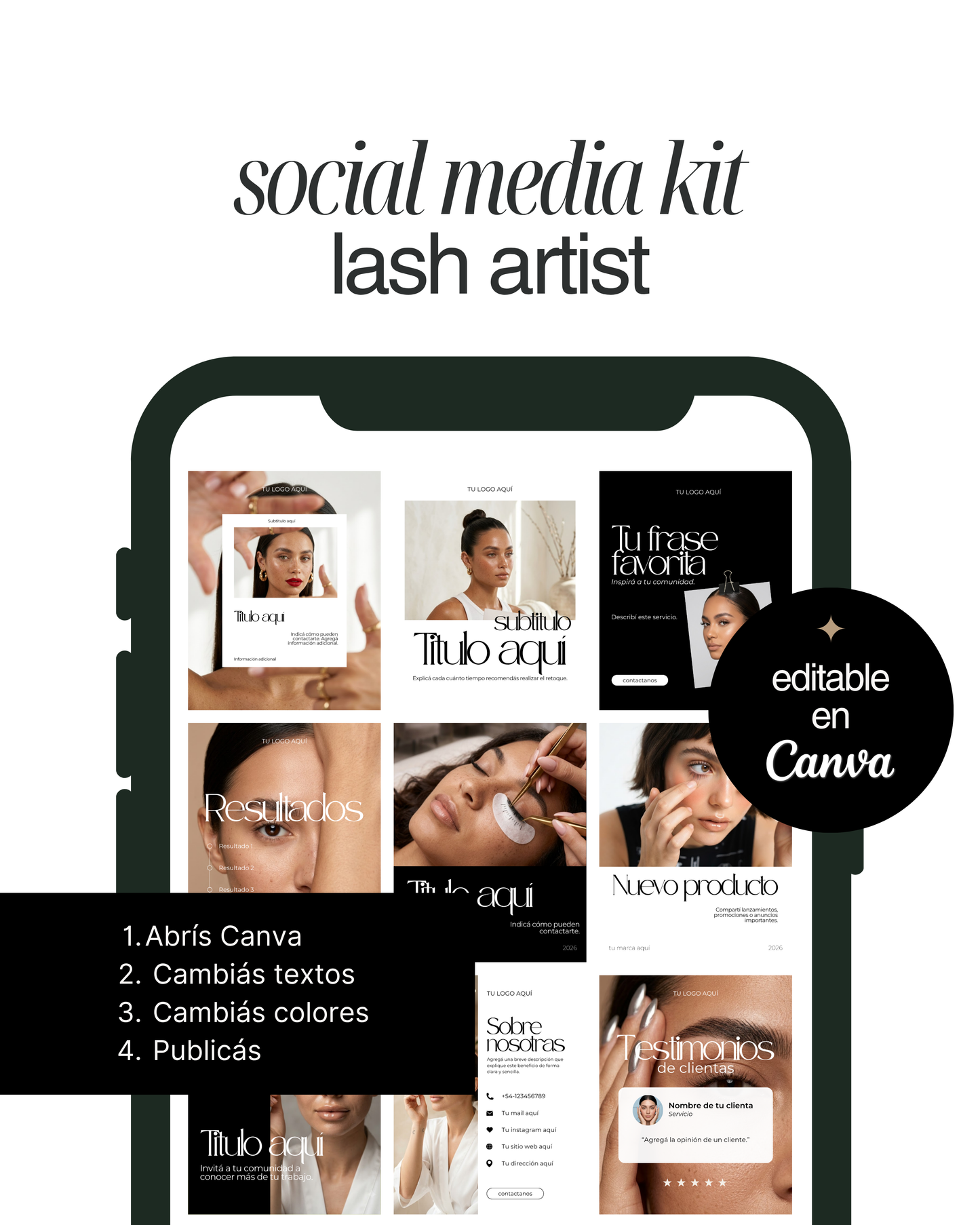 Pack Canva - Lash Artist