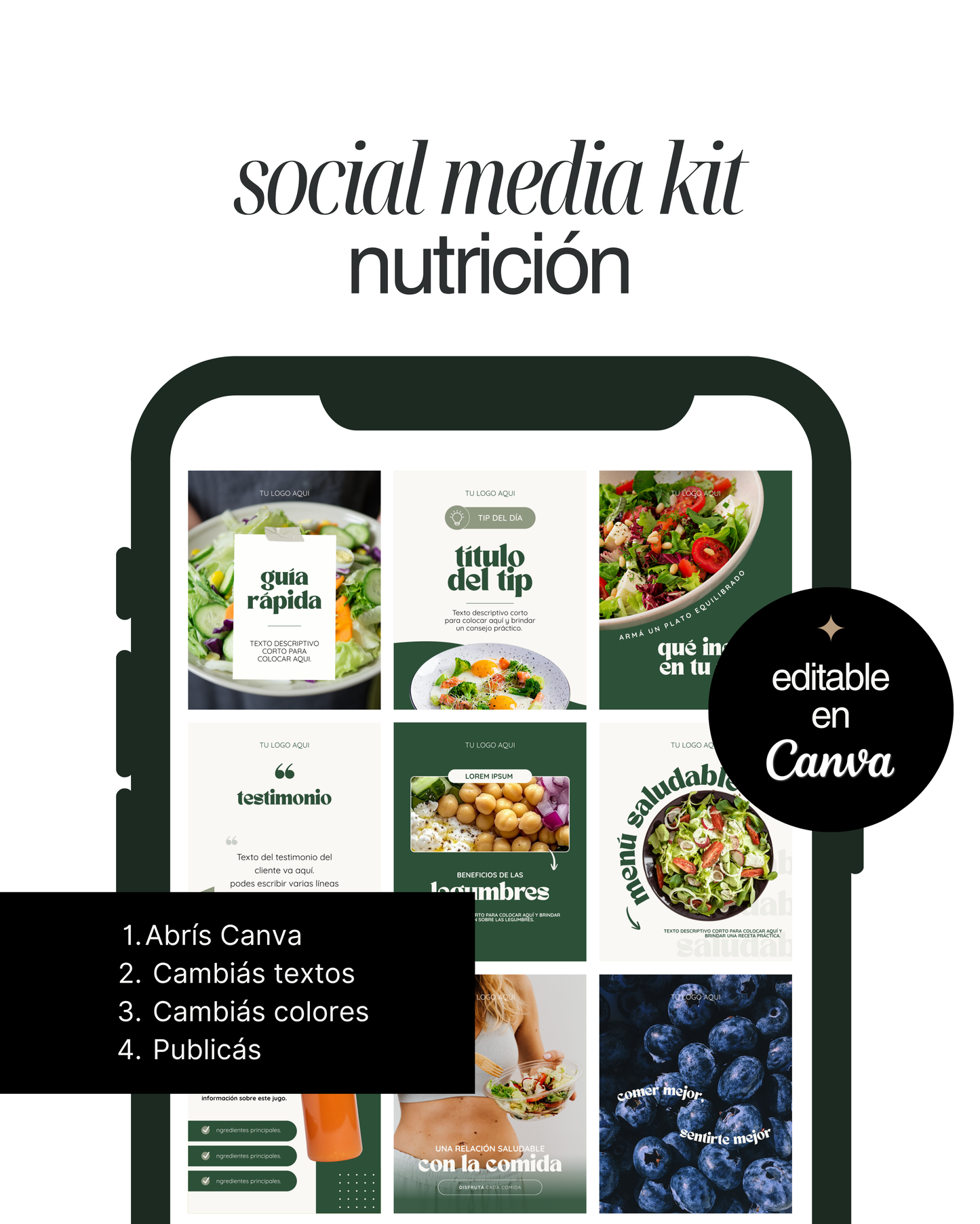 Pack Canva - Nutrición