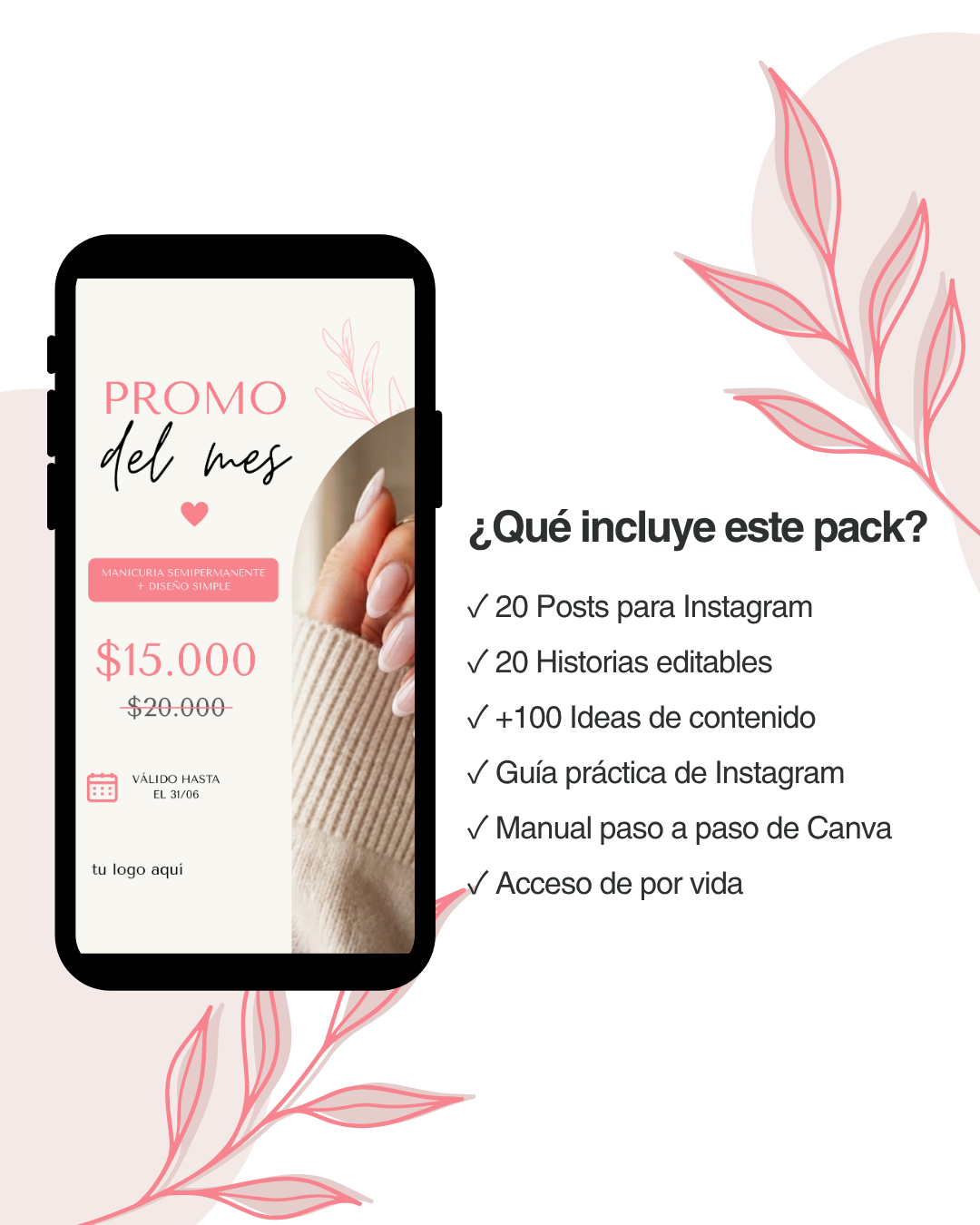 Kit de plantillas editables para Manicuristas