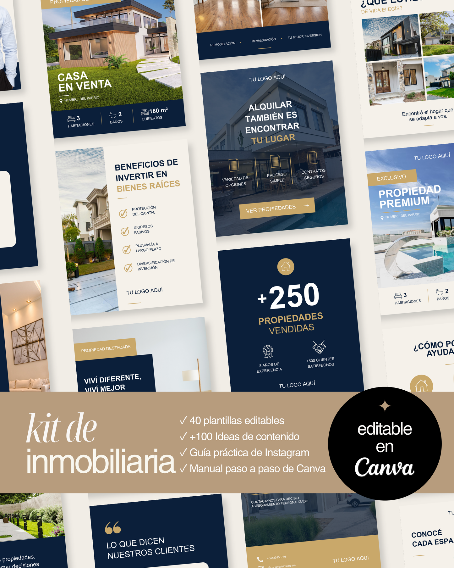 Kit de plantillas editables para Inmobiliarias