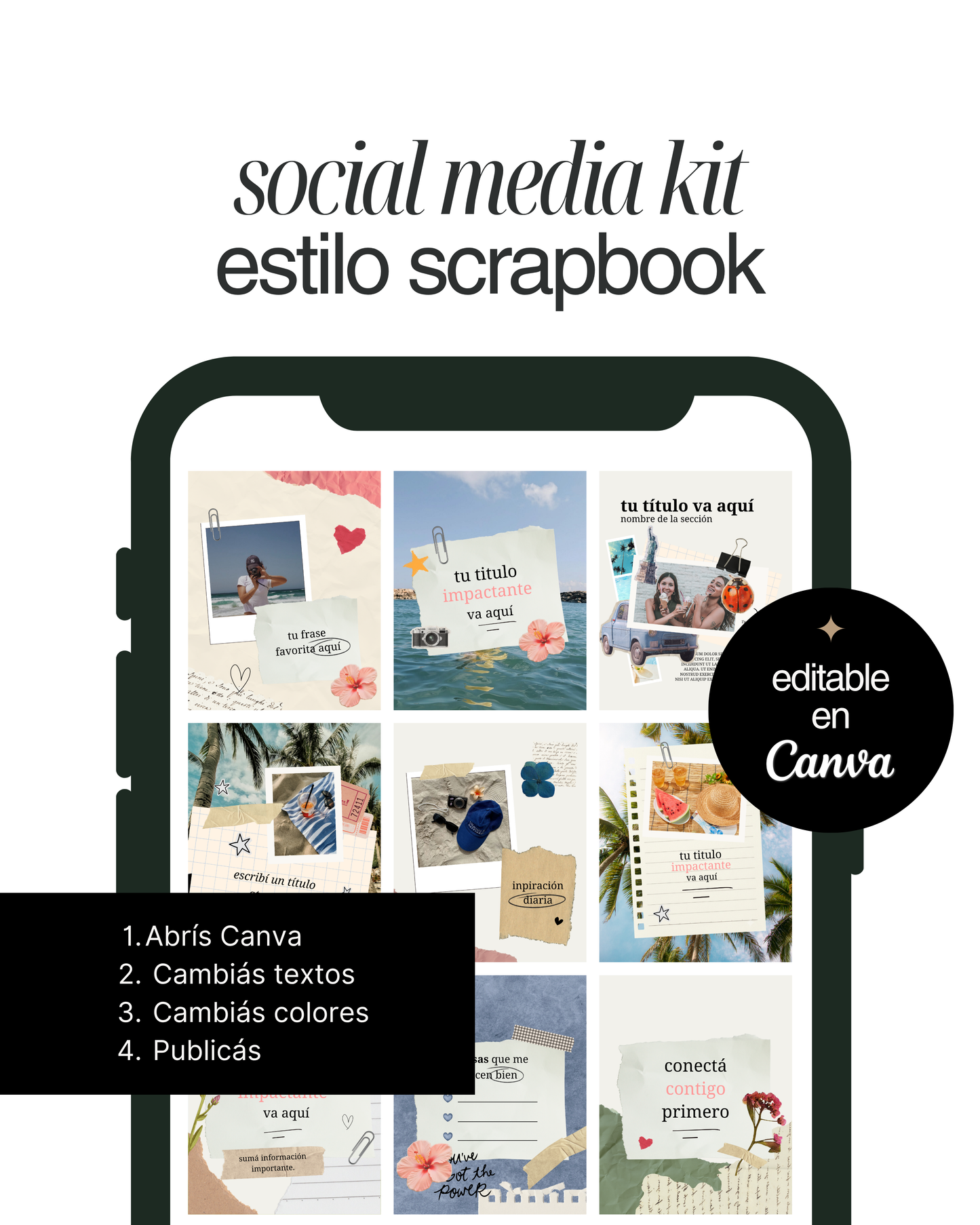 Pack Canva - Estilo Scrapbook